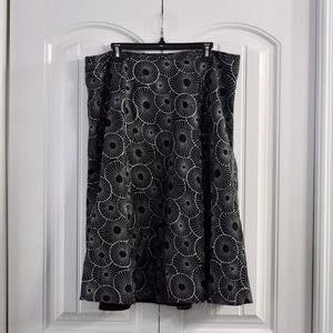 Chico's Black & White Cotton Skirt Size 3 or 16